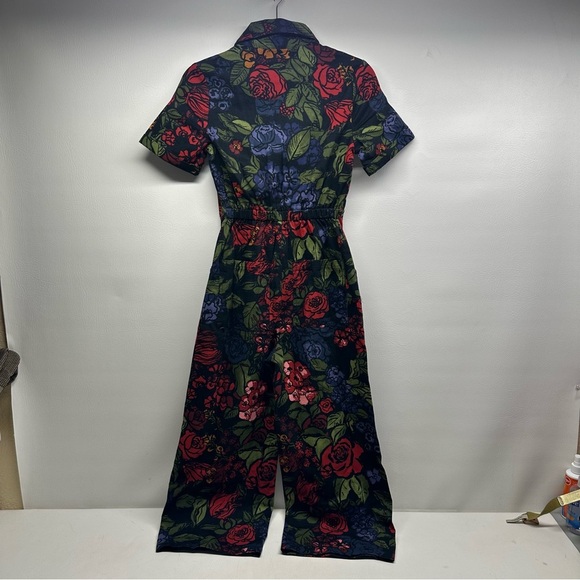 Lucy & Yak Floral Jumpsuit - Black, Red, Green - Picture 3 of 12